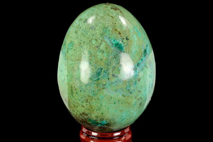 Polished Chrysocolla Egg - Peru #109250